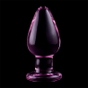 plug anal modèle 3 verre borosilicate rose 11 cm -o- 5 cm