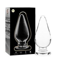 plug anal modèle 4 verre borosilicate clair 11 cm -o- 5 cm