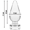 plug anal modèle 4 verre borosilicate clair 11 cm -o- 5 cm