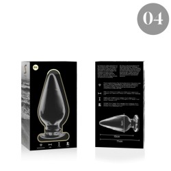 plug anal modèle 4 verre borosilicate clair 11 cm -o- 5 cm