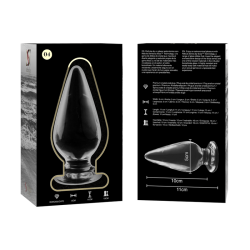 plug anal modèle 4 verre borosilicate clair 11 cm -o- 5 cm