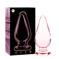 plug anal modèle 4 verre borosilicate rose 11 cm -o- 5 cm