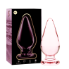 plug anal modèle 4 verre borosilicate rose 11 cm -o- 5 cm