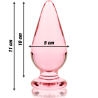 plug anal modèle 4 verre borosilicate rose 11 cm -o- 5 cm