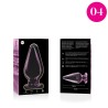 plug anal modèle 4 verre borosilicate rose 11 cm -o- 5 cm