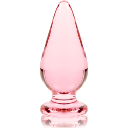 plug anal modèle 4 verre borosilicate rose 11 cm -o- 5 cm