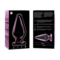 plug anal modèle 4 verre borosilicate rose 11 cm -o- 5 cm