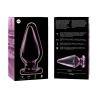 plug anal modèle 4 verre borosilicate rose 11 cm -o- 5 cm