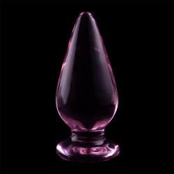 plug anal modèle 4 verre borosilicate rose 11 cm -o- 5 cm