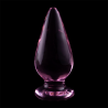 plug anal modèle 4 verre borosilicate rose 11 cm -o- 5 cm