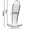 plug anal modèle 5 verre borosilicate clair 12.5 cm -o- 3.5 cm