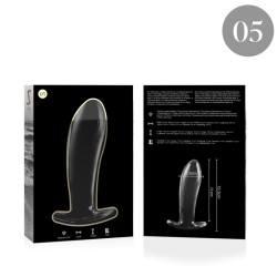 plug anal modèle 5 verre borosilicate clair 12.5 cm -o- 3.5 cm
