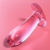 plug anal modèle 5 verre borosilicate rose 12.5 cm -o- 3.5 cm