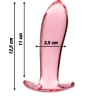 plug anal modèle 5 verre borosilicate rose 12.5 cm -o- 3.5 cm