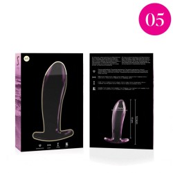 plug anal modèle 5 verre borosilicate rose 12.5 cm -o- 3.5 cm