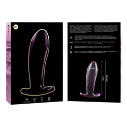 plug anal modèle 5 verre borosilicate rose 12.5 cm -o- 3.5 cm