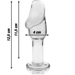plug anal modèle 6 verre borosilicate clair 12.5 cm -o- 4 cm