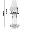plug anal modèle 6 verre borosilicate clair 12.5 cm -o- 4 cm