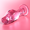 plug anal modèle 6 verre borosilicate rose 12.5 cm -o- 4 cm