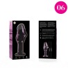 plug anal modèle 6 verre borosilicate rose 12.5 cm -o- 4 cm