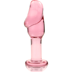 plug anal modèle 6 verre borosilicate rose 12.5 cm -o- 4 cm