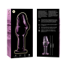 plug anal modèle 6 verre borosilicate rose 12.5 cm -o- 4 cm