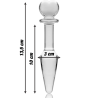 plug anal modèle 7 verre borosilicate clair 13.5 cm -o- 3 cm