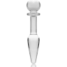 plug anal modèle 7 verre borosilicate clair 13.5 cm -o- 3 cm