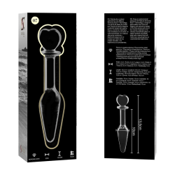 plug anal modèle 7 verre borosilicate clair 13.5 cm -o- 3 cm
