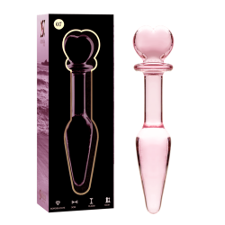 plug anal modèle 7 verre borosilicate rose 13.5 cm -o- 3 cm