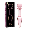 plug anal modèle 7 verre borosilicate rose 13.5 cm -o- 3 cm