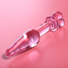 plug anal modèle 7 verre borosilicate rose 13.5 cm -o- 3 cm
