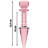 plug anal modèle 7 verre borosilicate rose 13.5 cm -o- 3 cm