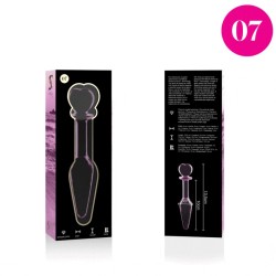 plug anal modèle 7 verre borosilicate rose 13.5 cm -o- 3 cm