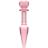 plug anal modèle 7 verre borosilicate rose 13.5 cm -o- 3 cm
