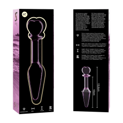 plug anal modèle 7 verre borosilicate rose 13.5 cm -o- 3 cm