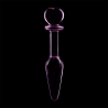 plug anal modèle 7 verre borosilicate rose 13.5 cm -o- 3 cm