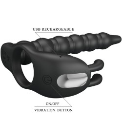 blackney anneaux pénis avec plug vibrateur