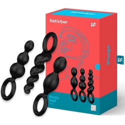 jeu de bouchons anal 3 pcs noir