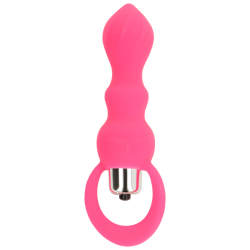stimulateur anal avec vibration 9 cm rose