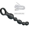 balles anal van 10 vibrations rechargeables en silicone