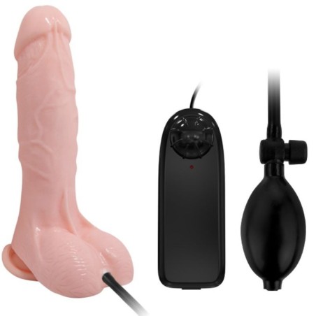 gode vibrant et gonflable réaliste 18.8 cm