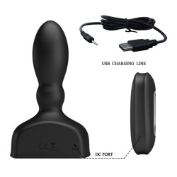 télécommande de plug anal gonflable noir