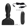 télécommande de plug anal gonflable noir