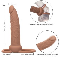 performance maxx rechargeable double pénétrateur peau brun
