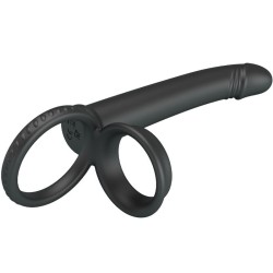 dillion double pénétration double anneau pénal noir