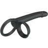 dillion double pénétration double anneau pénal noir