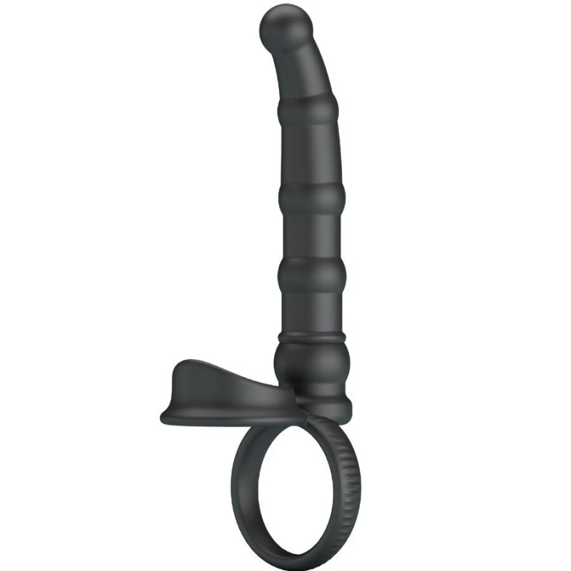anneau pénis vibrant tatum avec plug 10 vibrations noir anneau pénis vibrant tatum avec plug 10 vibrations noir