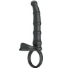 anneau pénis vibrant tatum avec plug 10 vibrations noir