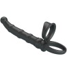 anneau pénis vibrant tatum avec plug 10 vibrations noir
